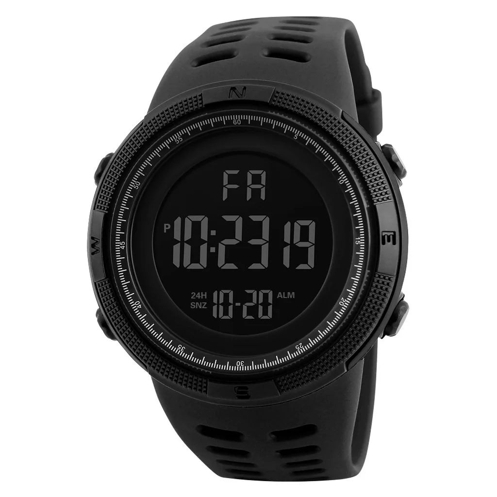 Relógio Digital Masculino Militar – LED Multifuncional com Iluminação | Esportivo para Homens e Jovens