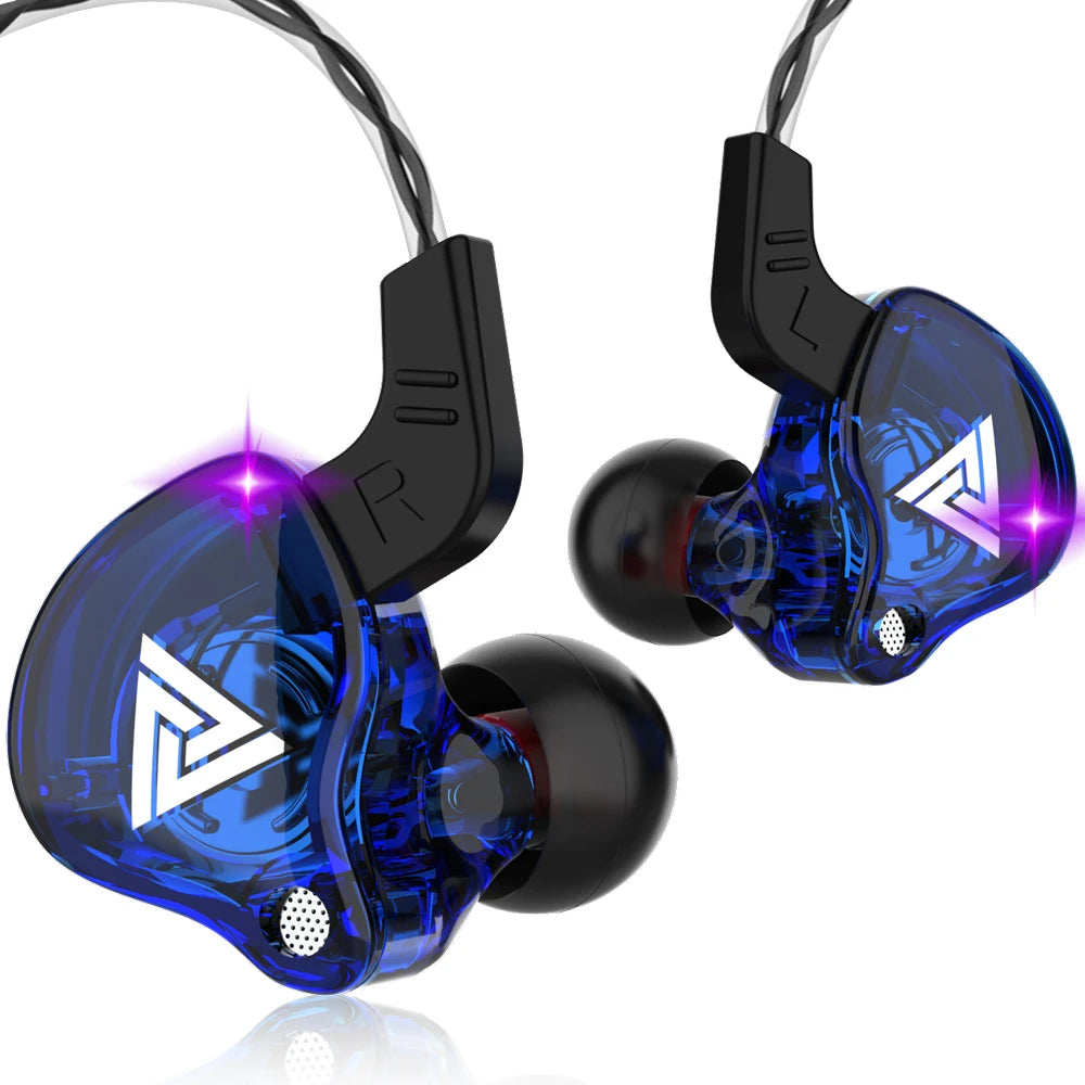 Fone de Ouvido Intra-Auricular QKZ AK6 – 6 Drivers Dinâmicos | Som HIFI com Microfone para Esportes e Monitoramento