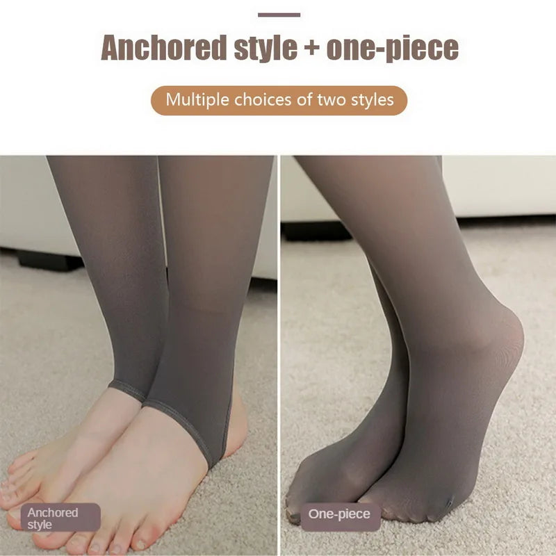 Legging Térmica Feminina de Inverno – Sexy, Translúcida com Forro Fleece | Cintura Alta, Slim Fit e Super Quentinha