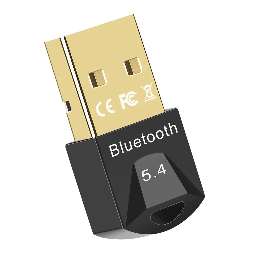 Adaptador Bluetooth USB para PC – Versão 5.4/5.3 | Receptor e Transmissor para Áudio, Mouse, Teclado e Alto-Falante