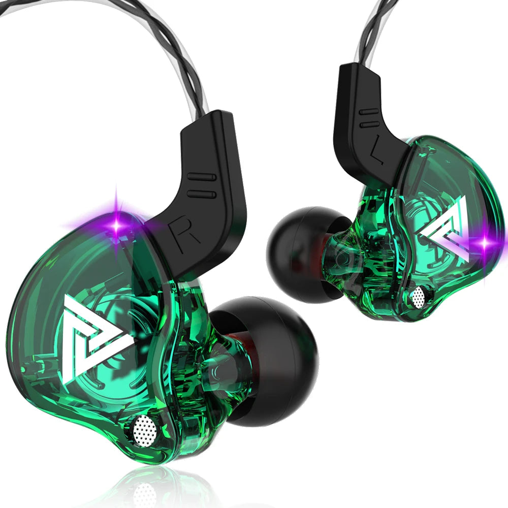 Fone de Ouvido Intra-Auricular QKZ AK6 – 6 Drivers Dinâmicos | Som HIFI com Microfone para Esportes e Monitoramento