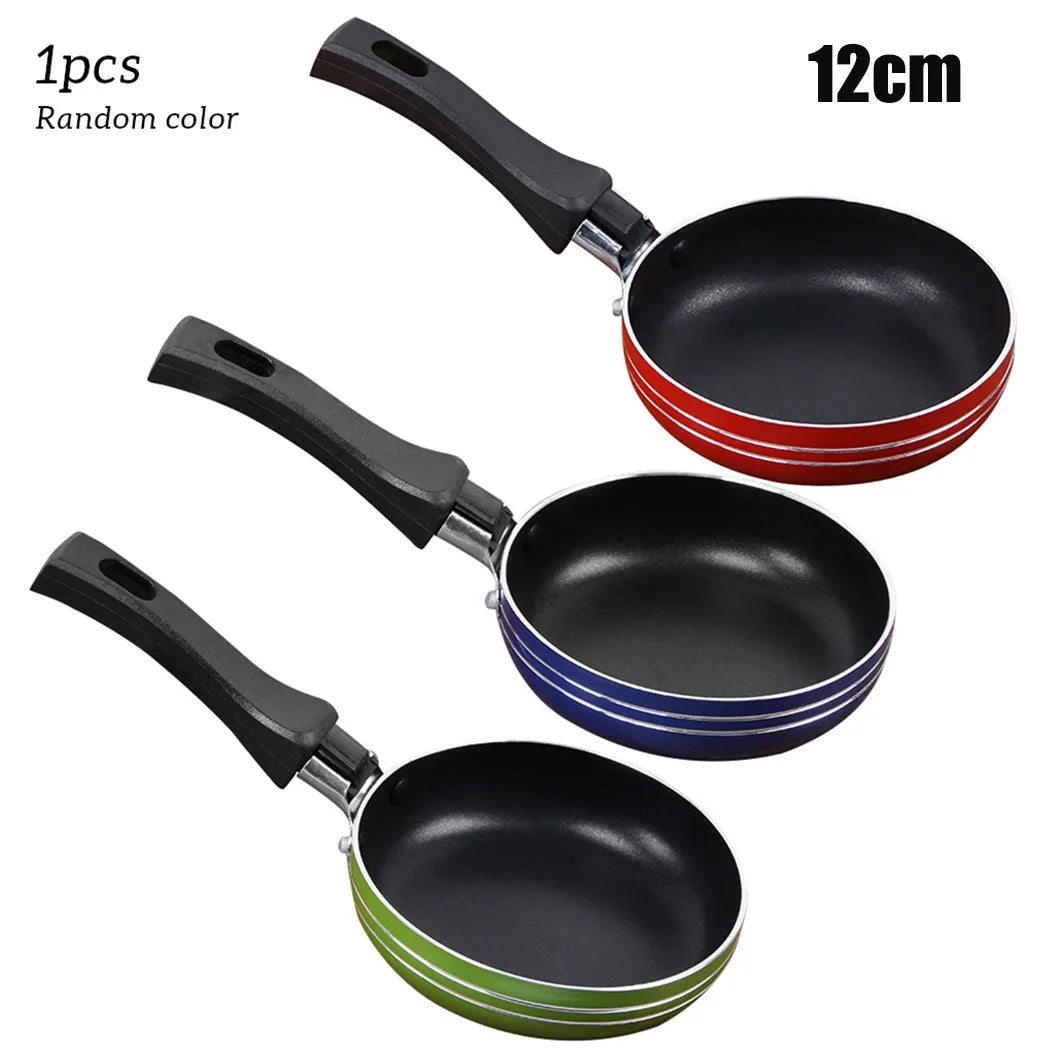 Frigideira Antiaderente Mini 12cm/14cm/16cm – Aço Revestido | Cores Sortidas para Cozinha Compacta
