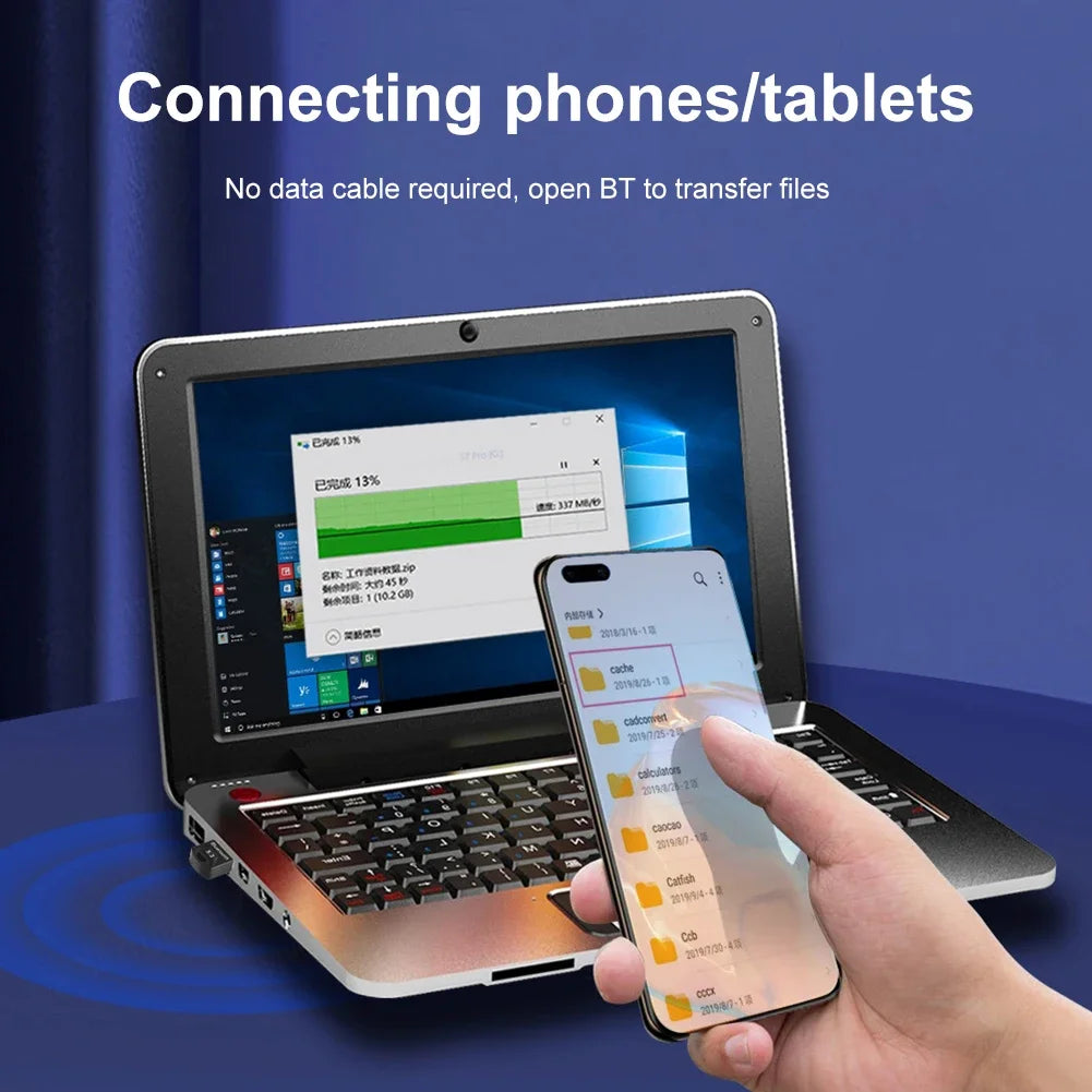 Adaptador Bluetooth USB para PC – Versão 5.4/5.3 | Receptor e Transmissor para Áudio, Mouse, Teclado e Alto-Falante