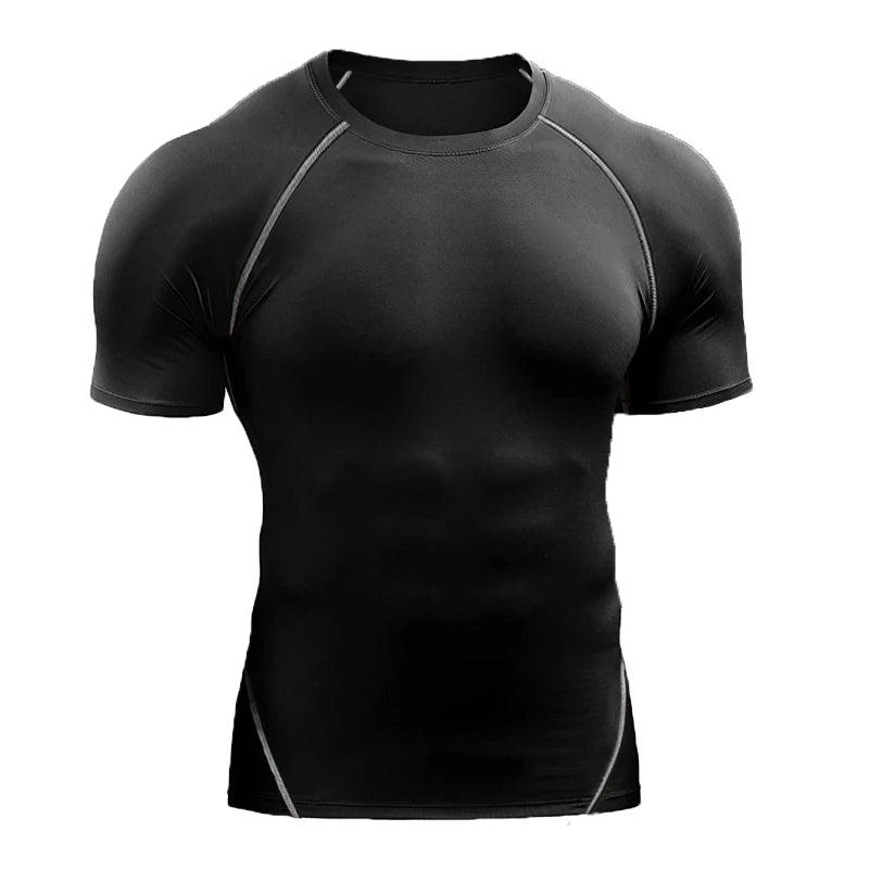Camiseta Masculina Compressão 2025 – Secagem Rápida, Elástica e Respirável | Ideal para Treinos, Corrida e Academia
