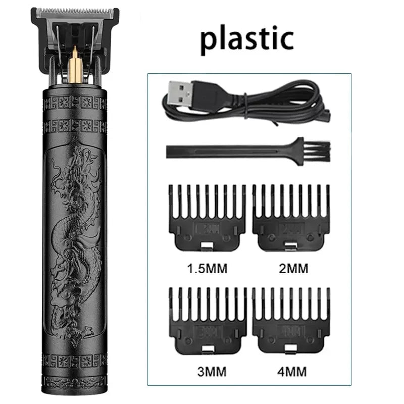 Máquina de Cortar Cabelo T9 LCD – Aparador Elétrico de Alta Precisão | Cabeça de Corte, Barbeador, Design Profissional para Homens