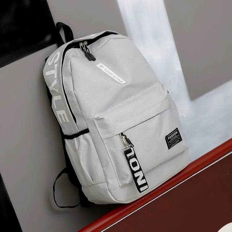 Mochila Unissex Estilo Coreano – Grande Capacidade para Escola ou Dia a Dia