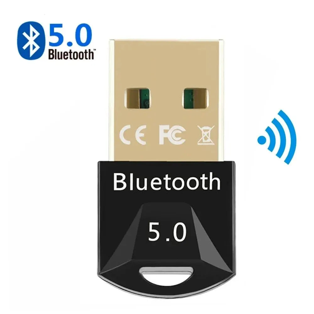Adaptador Bluetooth USB 5.3 para PC – Receptor e Transmissor de Áudio | Compatível com Bluetooth 5.0, Teclado, Mouse e Alto-falante