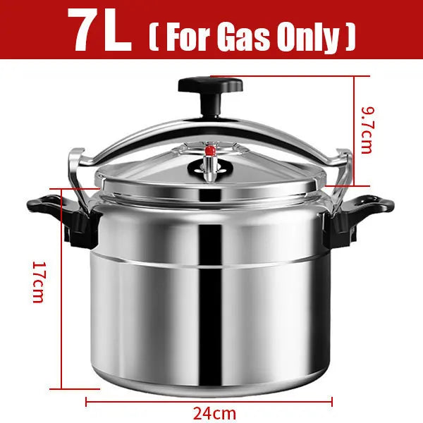 Panela de Pressão em Alumínio 3L/4L/5L/7L – Exclusiva para Fogão a Gás | Tampa com Trava Fácil e Sistema Antiexplosão