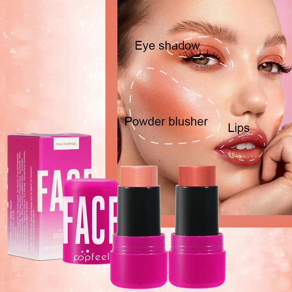 Kit de Maquiagem Completo POPFEEL – Sombras, Pó, Gloss e Óleo Labial | Presente de Dia dos Namorados para Mulheres e Meninas