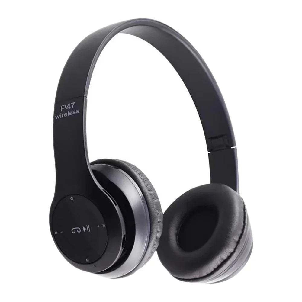 Fone Bluetooth P47 – Dobrável, Estéreo 5.0 para Esportes e Jogos