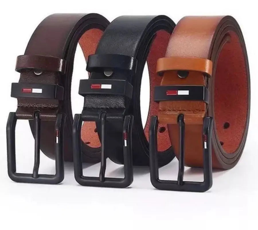 Men’s Synthetic Leather Belt – Classic Style with Modern Durability