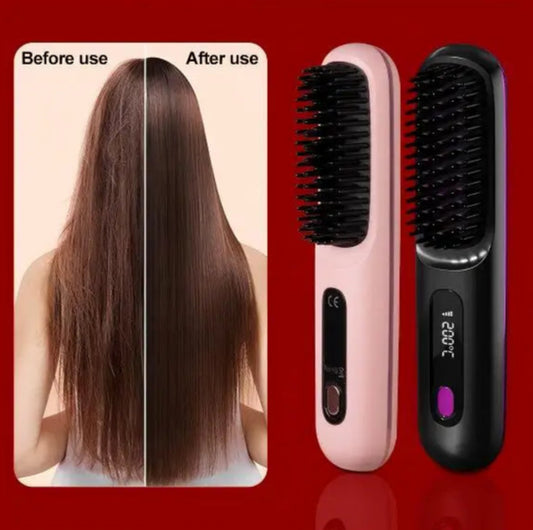 Electric Hot Comb Multifunctional Negative Ion Straight Hair Straightener Comb Anti-Scalding Styling Tool Straightening Brush