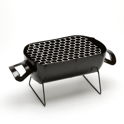 Churrasqueira Portátil Pequena A Carvão Ideal Para Churrasco Em Família Compacta E Resistente Para Grelhar Carne Frango Linguiça Peixe Em Casa Quintal Varanda Camping Viagem Praia E Áreas Externas