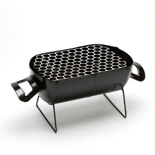 Churrasqueira Portátil Pequena A Carvão Ideal Para Churrasco Em Família Compacta E Resistente Para Grelhar Carne Frango Linguiça Peixe Em Casa Quintal Varanda Camping Viagem Praia E Áreas Externas