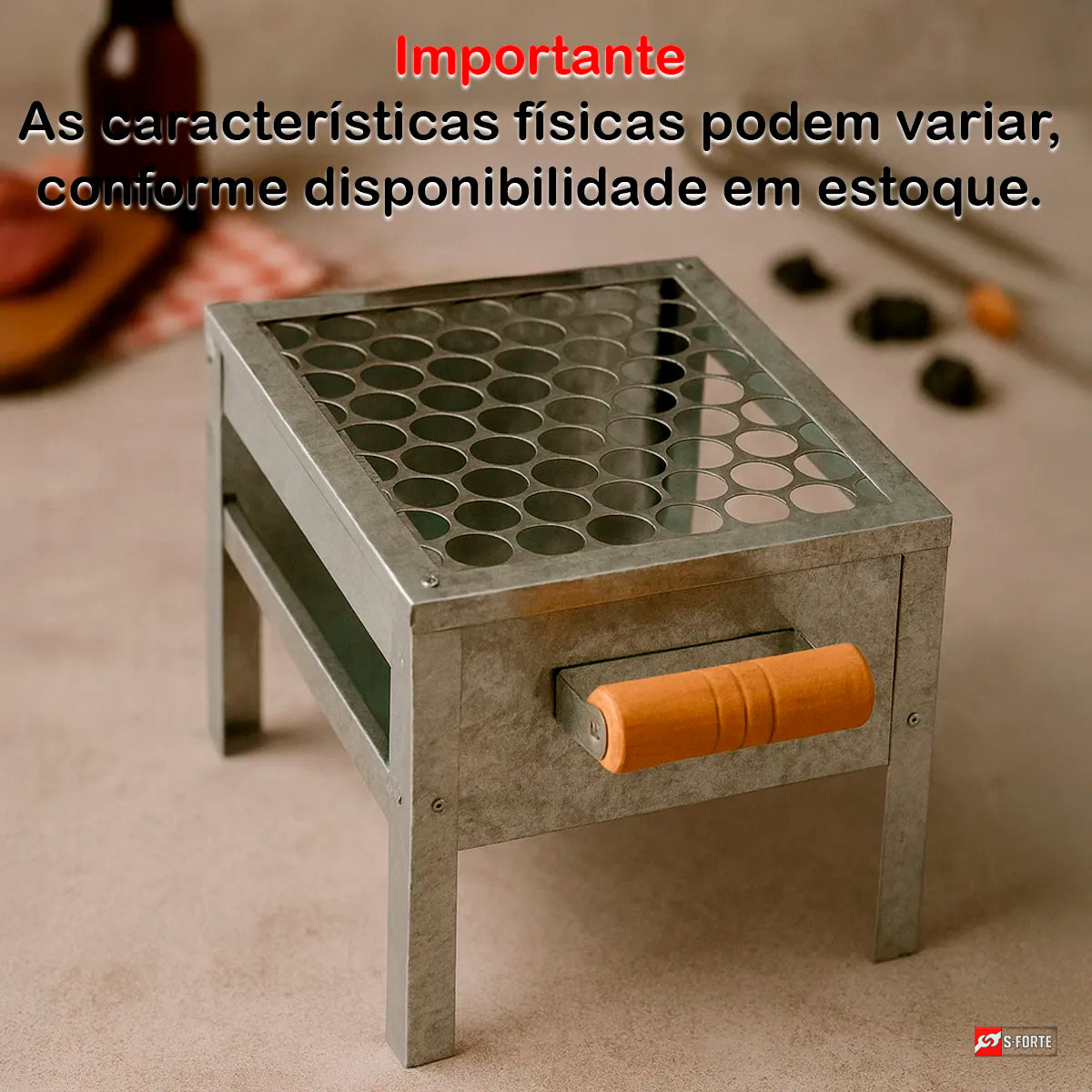 Churrasqueira Galvanizada Cromada Com Grelha Mini Portátil, Leve E Resistente, Ideal Para Churrascos Rápidos Em Casa, Camping, Praia, Viagens E Áreas Externas Com Praticidade