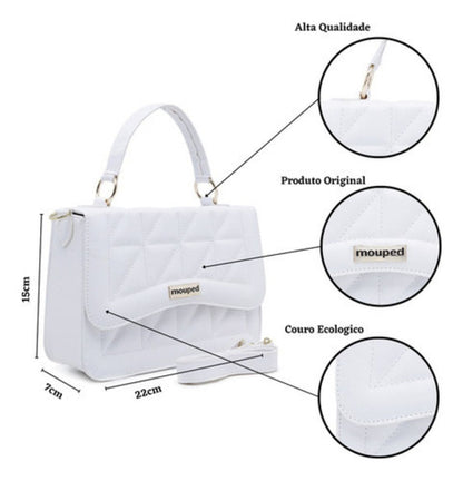 Bolsa Feminina Transversal Quadrada De Ombro Alça Regulável