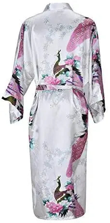 Robe Feminino Curto em Cetim Floral – Kimono para Noiva e Madrinhas | Moda Íntima para Casamento, Noite e SPA