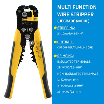 Alicate Multifuncional Automático – Decapador, Cortador e Crimpador de Fios | Ferramenta Manual com Ajuste para Terminais