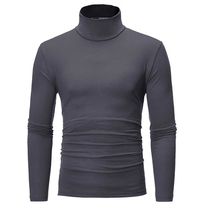 Blusa Térmica Masculina de Inverno – Gola Alta, Manga Longa, Slim Fit | Roupa Térmica Leve para Dias Frios