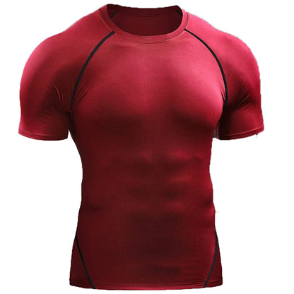 Camiseta Masculina Compressão 2025 – Secagem Rápida, Elástica e Respirável | Ideal para Treinos, Corrida e Academia