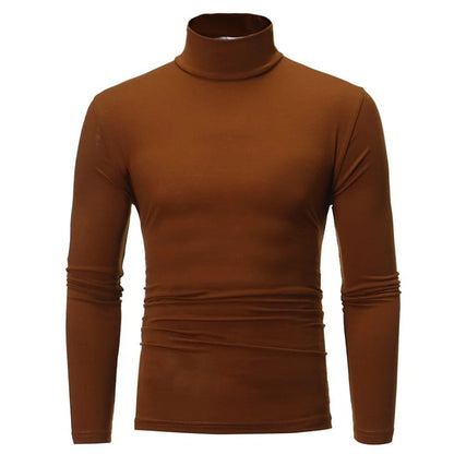 Blusa Térmica Masculina de Inverno – Gola Alta, Manga Longa, Slim Fit | Roupa Térmica Leve para Dias Frios