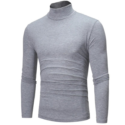 Blusa Térmica Masculina de Inverno – Gola Alta, Manga Longa, Slim Fit | Roupa Térmica Leve para Dias Frios