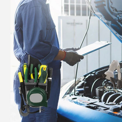 Bolsa de Ferramentas Multifuncional em Nylon – Cinto de Cintura com Bolsos para Chaves, Alicates e Kit de Manutenção | Ideal para Eletricistas e Técnicos