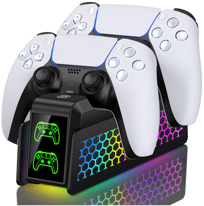 Dual Fast Charger for PS5 Wireless Controller Stand for Sony PlayStation 5 Gamepad DualSense controller Charging Base