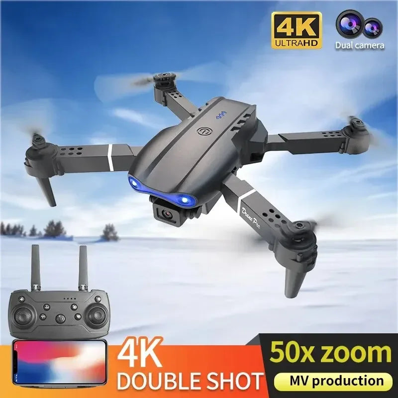 Drone E99Pro 2024 – Câmera 4K, Wi-Fi FPV, Dobrável com Estabilizador de Altura e Controle Remoto