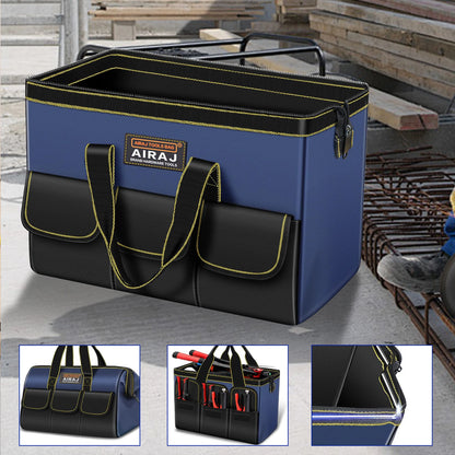 Bolsa de Ferramentas AIRAJ Multifuncional – Tecido Oxford 1680D Impermeável | Alta Capacidade e Resistência para Eletricistas e Técnicos