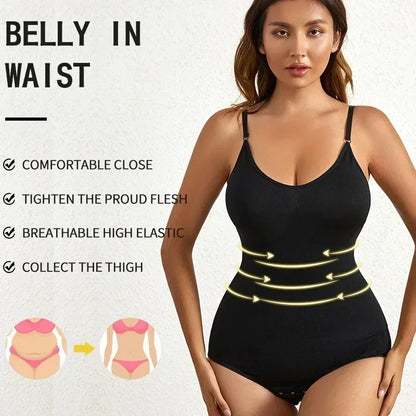Body Modelador Feminino Sem Costura – Controle de Abdômen, Levanta Bumbum | Roupa Íntima Slim para Uso Diário