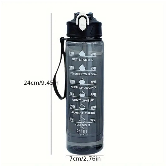 800ml Sports Bottle with Time Scale —