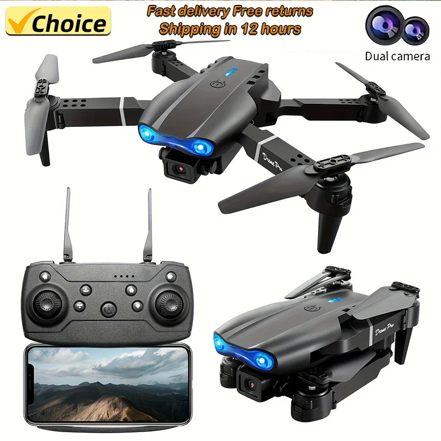 Drone E99Pro 2024 – Câmera 4K, Wi-Fi FPV, Dobrável com Estabilizador de Altura e Controle Remoto