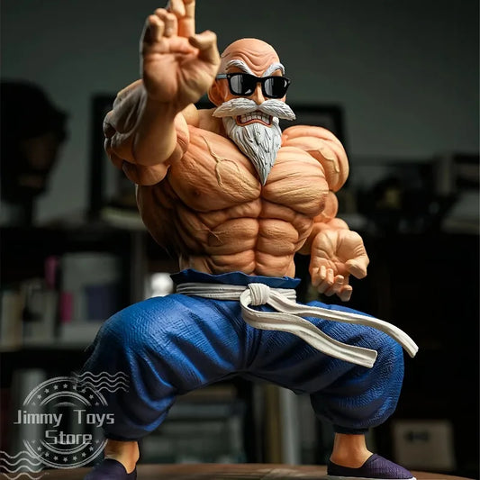 Boneco de anime Dragon Ball de 10 cm GK Muscle Master Roshi Goku Kame Sennin Figura de ação em PVC Modelo Bonecos infantis Brinquedos de presente
