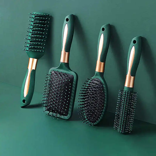 Escova Massageadora KLINA com Almofada de Ar – Antiestática, Oval/Round | Ideal para Salão, SPA e Estilo Diário