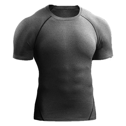 Camiseta Masculina Compressão 2025 – Secagem Rápida, Elástica e Respirável | Ideal para Treinos, Corrida e Academia