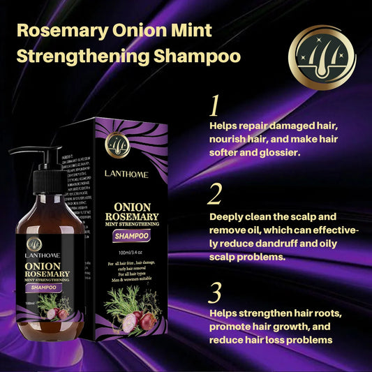 Kit Capilar Crescimento Rápido – Shampoo de Alecrim e Cebola 100ml + Spray Antiqueda 30ml | Resultados em 7 Dias