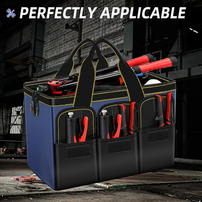 Bolsa de Ferramentas AIRAJ Multifuncional – Tecido Oxford 1680D Impermeável | Alta Capacidade e Resistência para Eletricistas e Técnicos