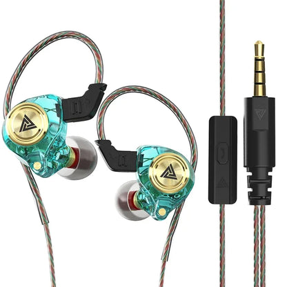 Fone de Ouvido com Fio QKZ AK3 – Áudio HiFi, Microfone Integrado e Cancelamento de Ruído | Som Profissional para Música e Chamadas