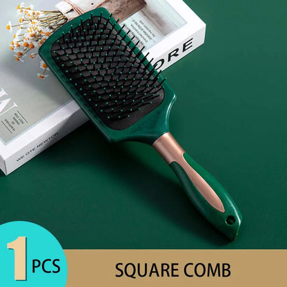 Escova Massageadora KLINA com Almofada de Ar – Antiestática, Oval/Round | Ideal para Salão, SPA e Estilo Diário