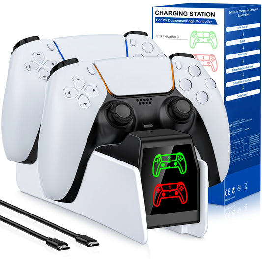 Dual Fast Charger for PS5 Wireless Controller Stand for Sony PlayStation 5 Gamepad DualSense controller Charging Base
