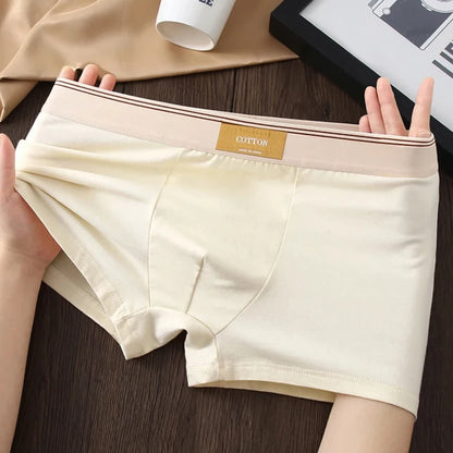 3pcs Men's Cotton Boxer Shorts – Breathable, Comfortable & Stylish Everyday Underwear