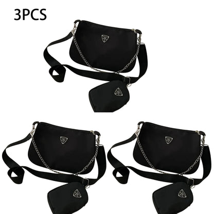 Bolsa Tiracolo Feminina em Nylon – Estilo Casual e Portátil | Ideal para Estudantes, Passeios e Uso Diário