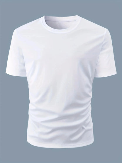 Summer men's 100% cotton casual loose fit large letter print round neck short sleeved T-shirt top High Street Unisex style