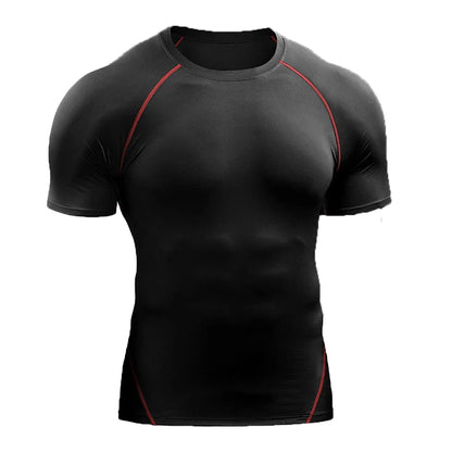Camiseta Masculina Compressão 2025 – Secagem Rápida, Elástica e Respirável | Ideal para Treinos, Corrida e Academia