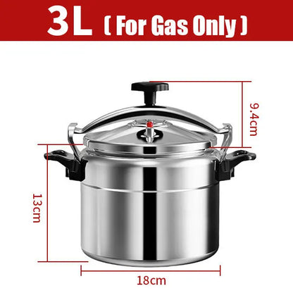 Panela de Pressão em Alumínio 3L/4L/5L/7L – Exclusiva para Fogão a Gás | Tampa com Trava Fácil e Sistema Antiexplosão