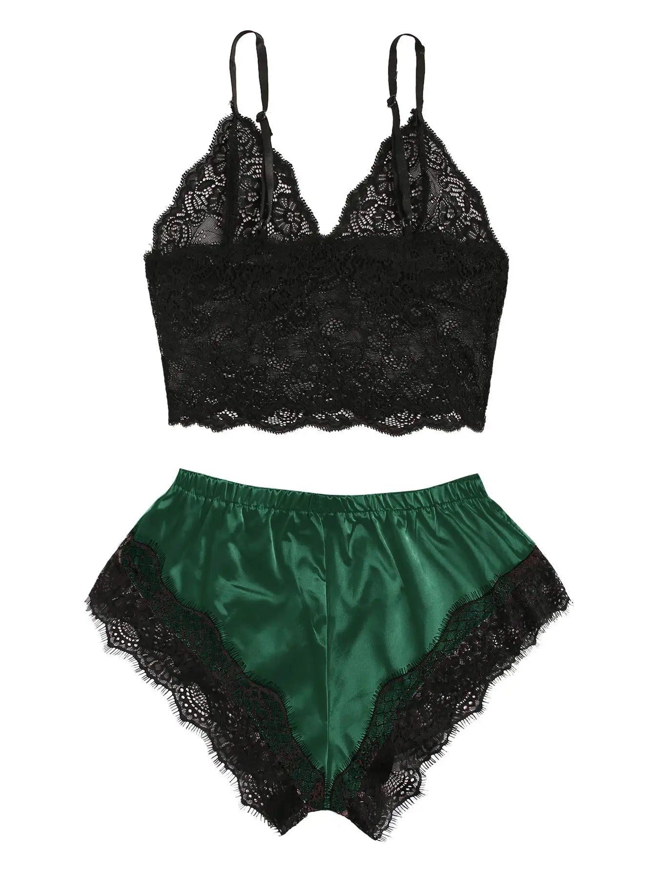 Summer Charm – 2-Piece Sheer Lace Sleepwear Set