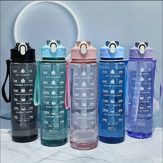 800ml Sports Bottle with Time Scale —