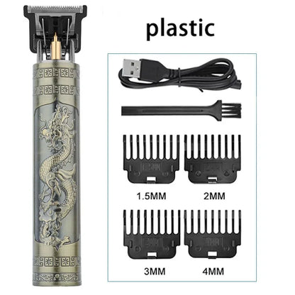 Máquina de Cortar Cabelo T9 LCD – Aparador Elétrico de Alta Precisão | Cabeça de Corte, Barbeador, Design Profissional para Homens