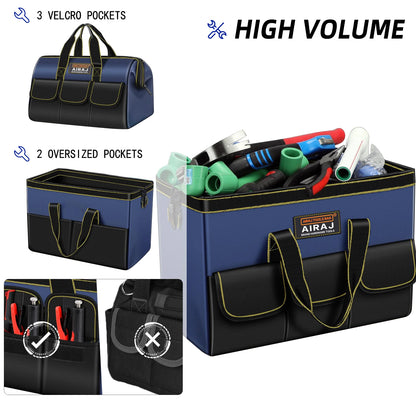 Bolsa de Ferramentas AIRAJ Multifuncional – Tecido Oxford 1680D Impermeável | Alta Capacidade e Resistência para Eletricistas e Técnicos